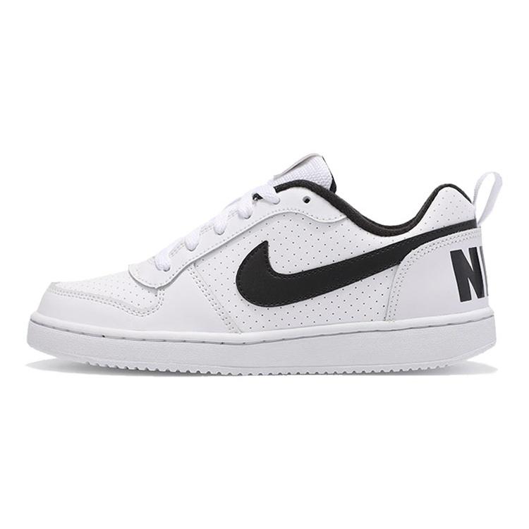 (GS) Nike Court Borough Low Summit White Black Kids 839985-101 EU 36