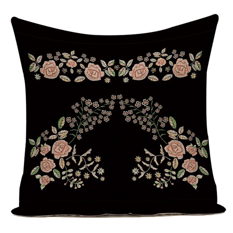 Polyester Boho Geometric Mandala Flowers Decorative Pillows Sofa Home Bedroom Cushion Cover Pillowcase