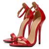 Summer Sexy Women High Heels Sandals Party Round Head Belt Buckle Buckle Viscose Shoes 11CM Heel Woman Shoes
