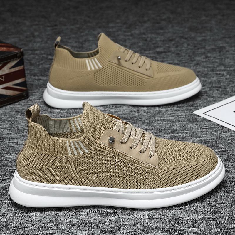 Men's Fly-woven Casual Shoes Summer New Soft-soled Mesh Breathable Board Shoes Versatile Sports Men's Shoes