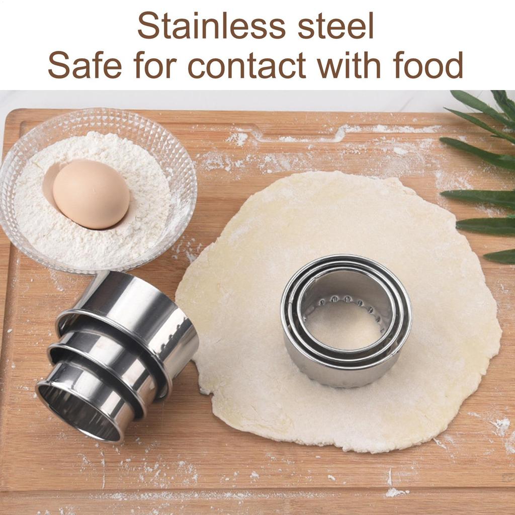 Round Mousse Mold Stainless Steel Reusable Biscuits Cookie Cutter DIY Pastry Baking Circle Ring Mold Baking Tool Bakeware