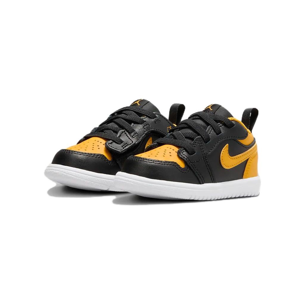 Air Jordan 1 Low ALT TD Black Yellow Ochre Baby Sneakers White DR9747-072