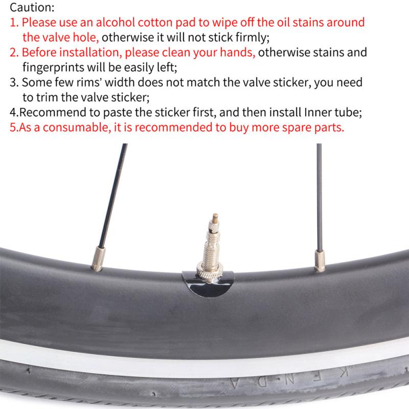 20pcs Bicycle Presta Valve Sticker Mountain Road Bike Tube Tire Gasket Rim Protective Gas Air Nozzle