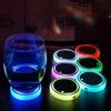 Lumière LED RGB pour Porte-Gobelet de Voiture 7 Couleurs Changeantes Luminescence Capteur Auto Lampe d'Ambiance Nocturne Décor Intérieur