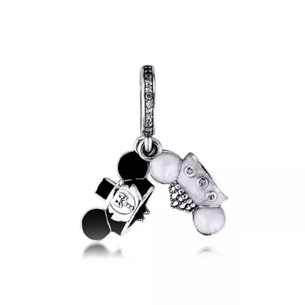 New 925 Silver Miniso  Mouse Castle Hat Princess Pendant For Bracelet DIY Exquisite Jewelry