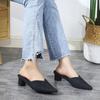 Fashion Women'S Summer Pointed Toe Sandals Low Heeled Sandals Women'S Summer Casual Fashion Sandals Anti-Odor And Non-Slip
