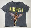 Nirvana In Utero Grafické Crop Tričko Dámské Středně Šedá Praná Hudební Merch