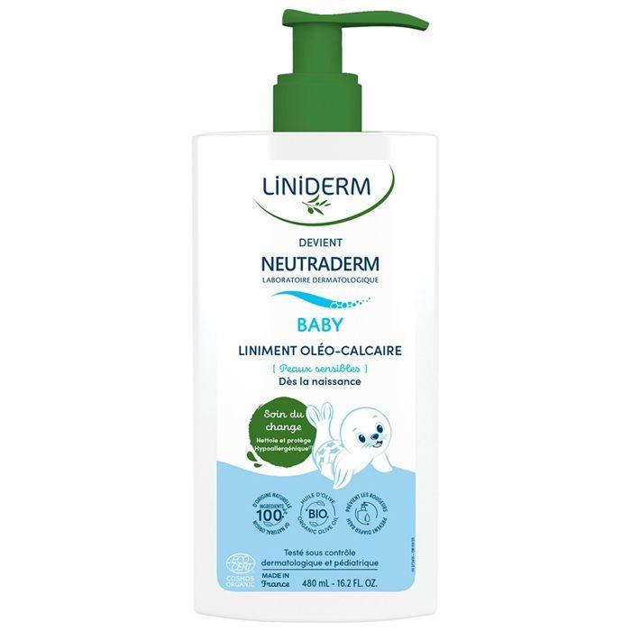 Neutraderm Bébé Liniment Oléo-Calcaire Bio Flacon-Pompe 480 ml