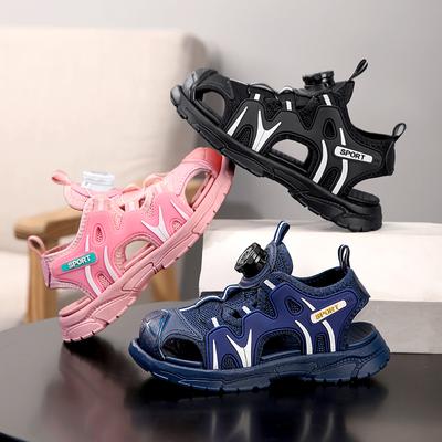 29-39 Sandali Estivi Antiscivolo Resistenti all'Usura Traspiranti alla Moda con Punta Chiusa Scarpe da Spiaggia per Bambini
