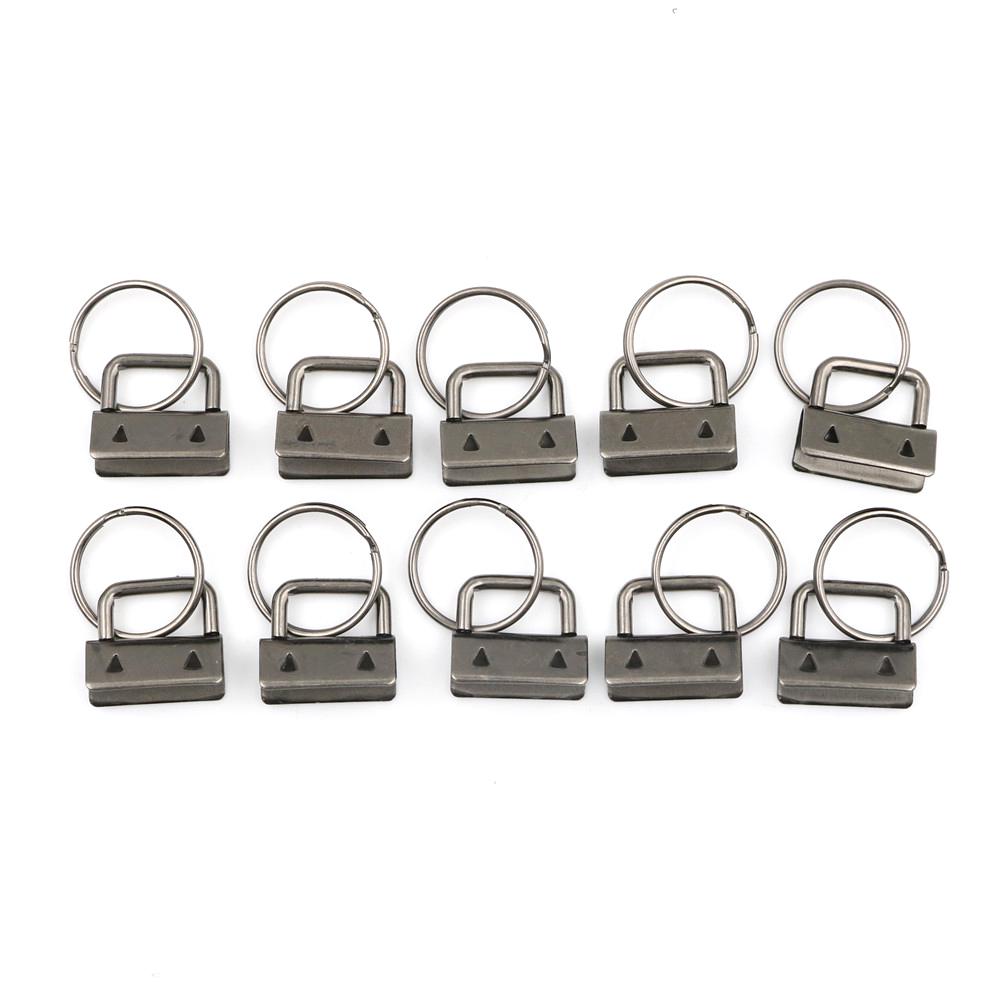 10Pcs Key Fob Hardware 25mm keychain Split Ring For Wrist Wristlets Cotton Tail Clip