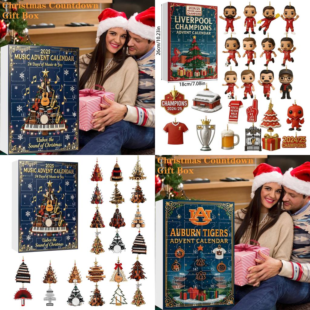 Arsenal Liverpool Fußball Acryl Weihnachten Überraschungsbox Baumschmuck Mit Zeichentrickfiguren Für Feiertagsdeko