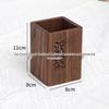 In Stock Wooden Kung Fu Pen Holder - Chinese Style Tea Caddy, Knife Holder, Makeup Brush & Office Desk Organizer