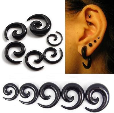 9 Paar Spiral-Tunnel-Ohr-Expander aus Acryl