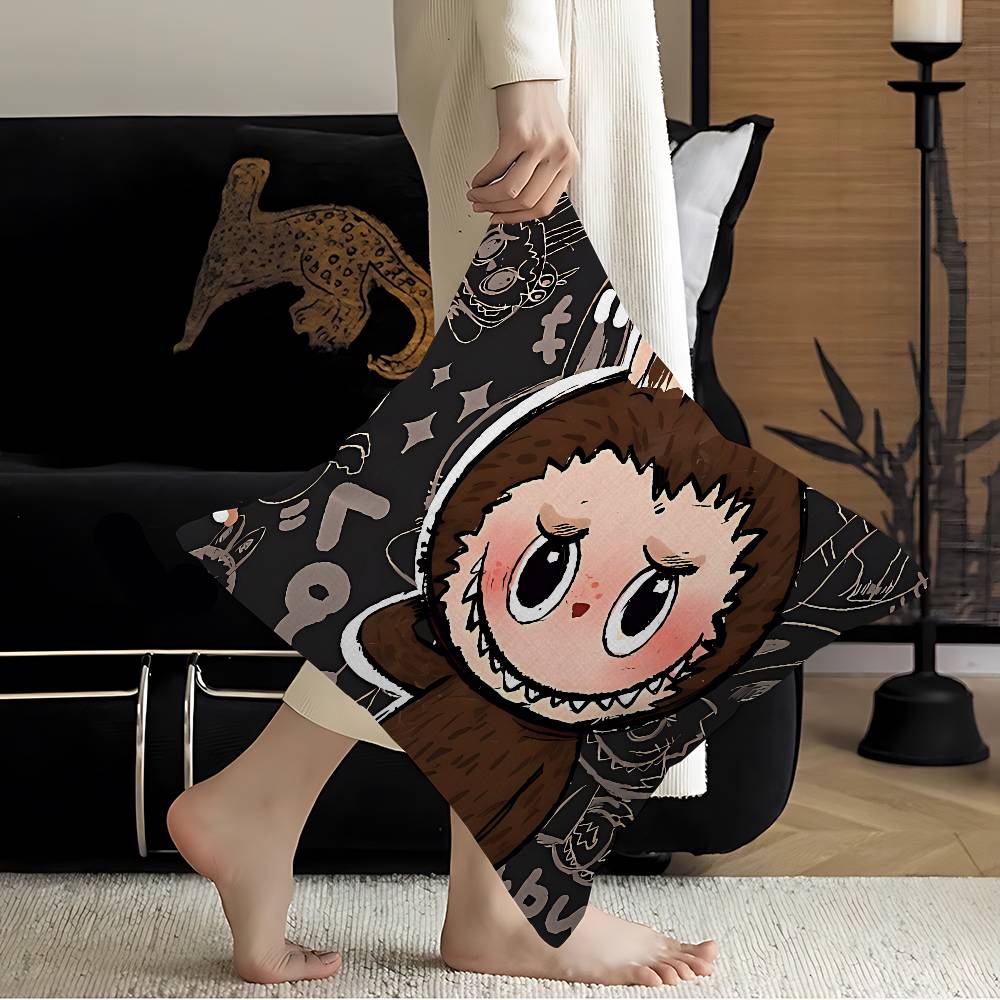 Cartoon L-Labubu Pillow Anime Pillow Sofa Bed Head Pillow Cover Cushion Cover 45X45 Cm Fashion