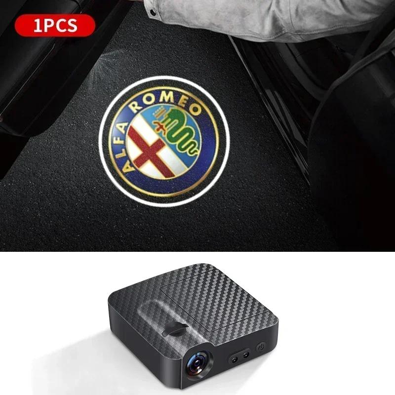 

Car Stickers For Alfa Romeo Car Door Logo Welcome Led Lights Projector Lamp For Alfa Romeo Giulia Stelvio Giulietta 156 159 147