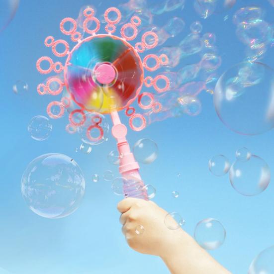1 Set Bubble Machine Creative Windmill Bubble Maker Machine Manual Blowing