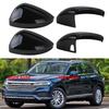 For Volkswagen VW Touareg    -2024 Car Reversing Mirror Cover Rearview Mirrors Housing Rear Shell Black