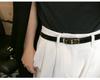 Women's Adjustable Genuine Leather Alligator Pattern Belt