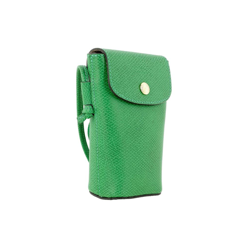 Longchamp Épure Gold Metal Hardware Flap Closure Leather Shoulder Crossbody Phone Bag Women Bags Green 34193HYZ129