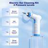 Electric Ear Wax Cleaner Kit 4 Modes Comfort Portable Ear Canal Irrigation Tool for Adults Child Earwax Removal 500Ml Capacity