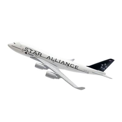 Premium 16cm Gegoten Modelvliegtuig - Star Alliance Boeing 747