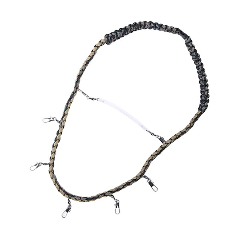 Аксессуары для нахлыста Многофункциональный шнурок-ожерелье для нахлыста Нейлоновый плетеный держатель для рыболовных инструментов Шнурок с зажимом 1