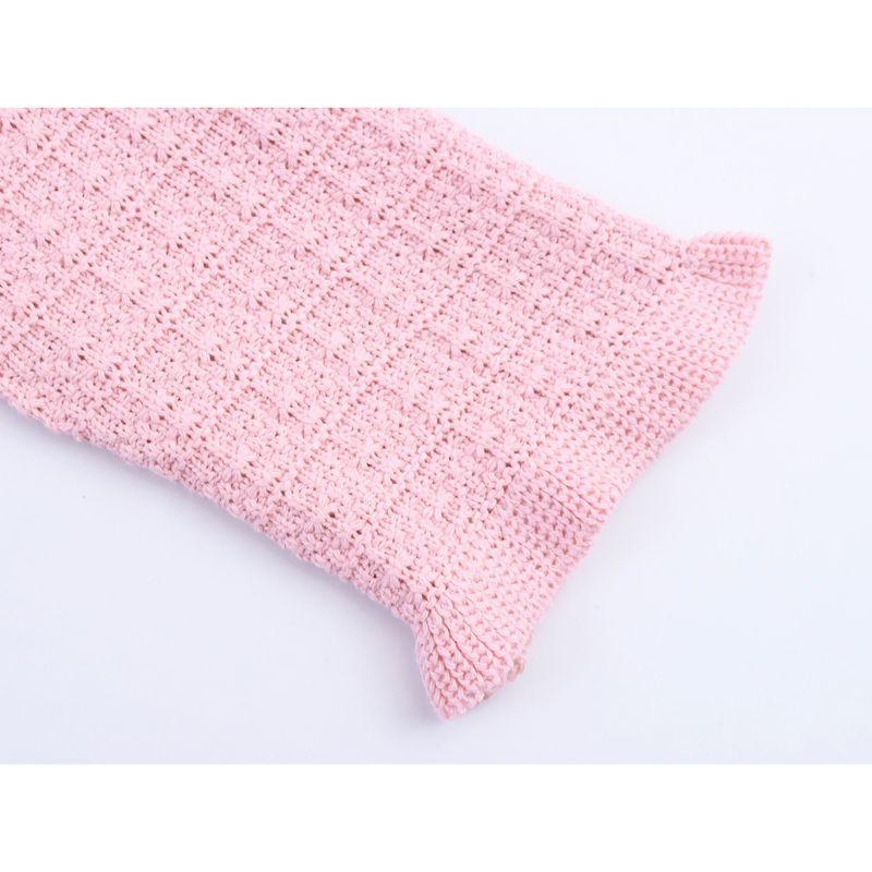 Kaslead New Women Clothes Western Style Fashion Simple Laminated Decoration Long Sleeve Knitted Outerwear