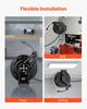 Pressure Washer Hose Reel, 18.3 M X 6.4 Mm Retractable Power Heavy-Duty Steel Washer Hose Reel, 4000PSI Max, Auto-Rewinding, Flexible Wall/Floor