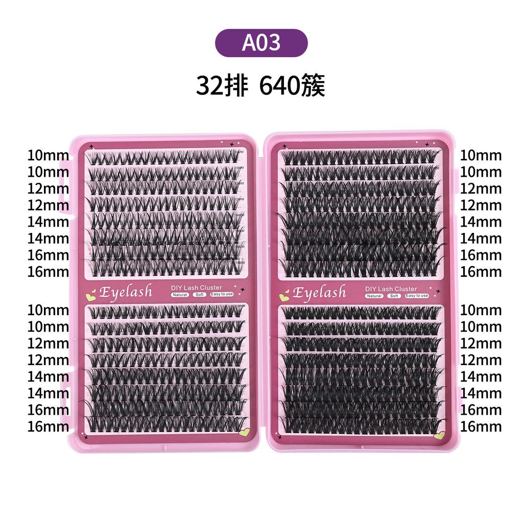 Large Capacity Eyelashes, Single Tuft False Eyelashes, Natural Thick Multi-hair Eyelashes, Self-grafted Eyelashes 2026