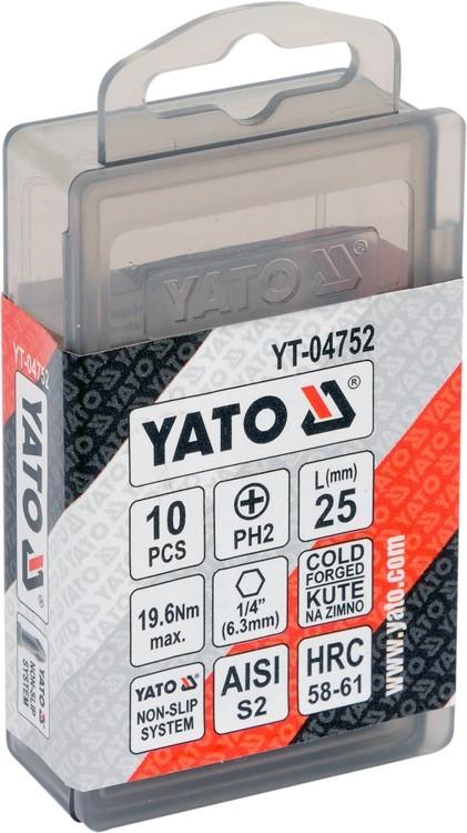 Screwdriver Bits Ph2x25 10 Pcs YT-04752 YATO