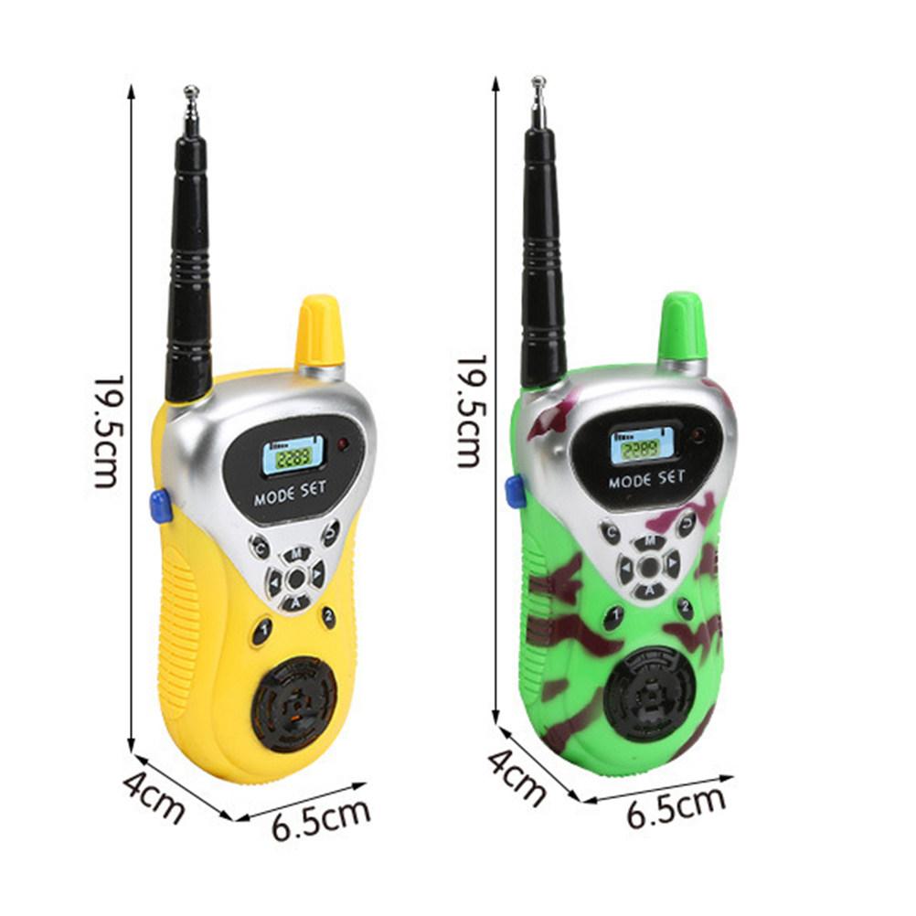 

2Pcs Kids Walkie Handheld Intercom with Voice Function Portable Outdoor Device for Children зелёный
