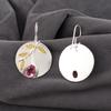 Pink Tourmaline Gemstone Earrings, Handmade 925 Solid Sterling Silver Jewelry, Meditation Earrings Jewelry For Women