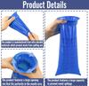 28PCS Sick Bags Blue High Density Leakproof Odor Control Emesis Vomit Bags for Travel with Snap for Pregnant Women Car Bus or Aircraft