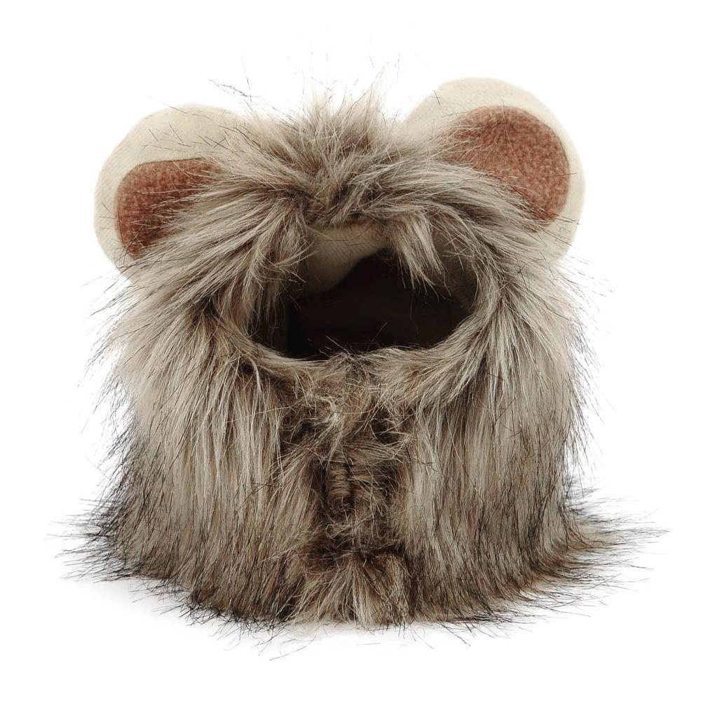 Lion Modelling Winter Autumn Pet Hat Wig Cap Hat Lion Mane Pet Cosplay Outfits Pet Costume