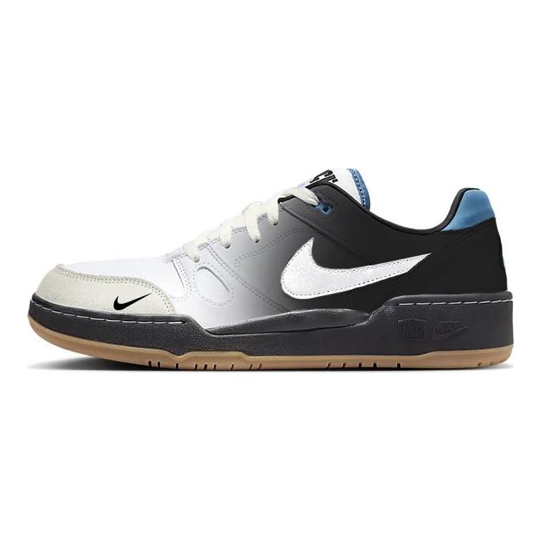 Nike Full Force Gray Shadow Slip Resistant And Breathable Low Top Skateboard Shoes Men's White Black HJ7262-100(Team366-)