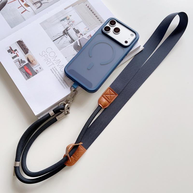 

Matte Magnetic Lanyard Case for iPhone 17 Air/16/15/14/13/12 iPhone 14 Pro Max