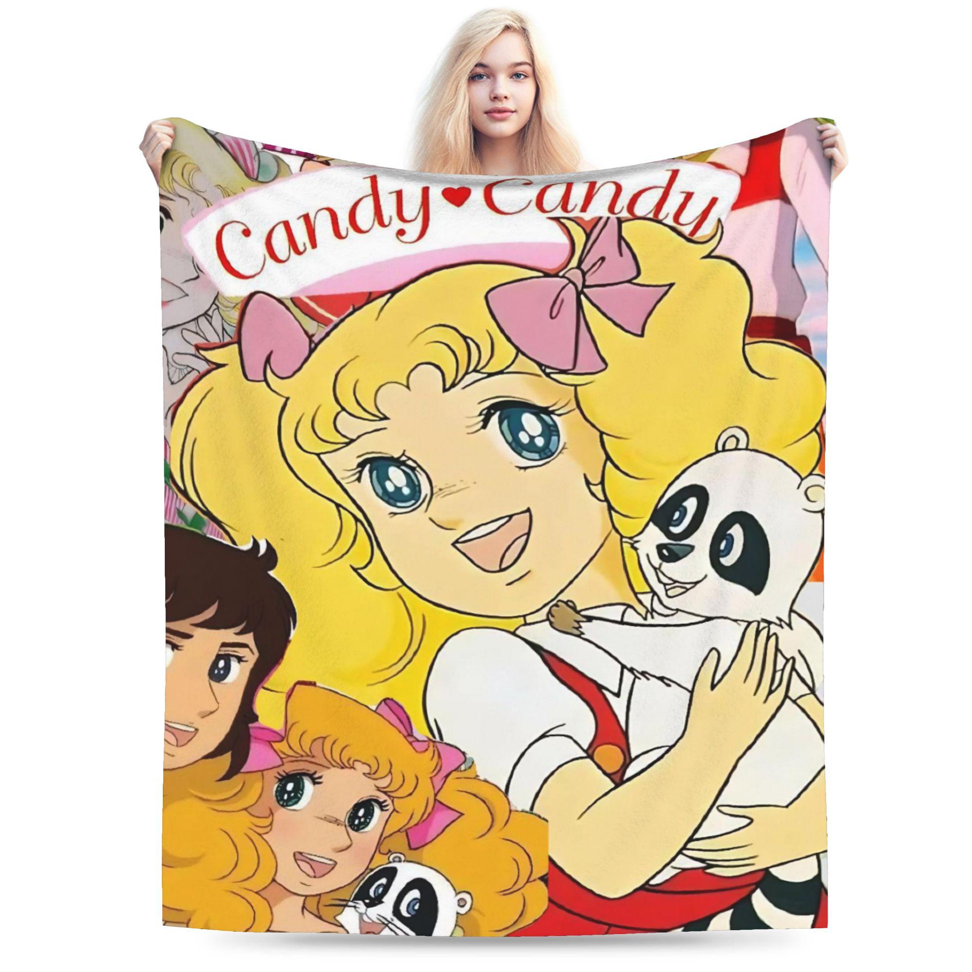 

Candy Candy Blankets Warm Soft Fluffy Plush Throw Blanket For Girls Boys Home Decor Flannel Bedspread Bed Cover 30x40in