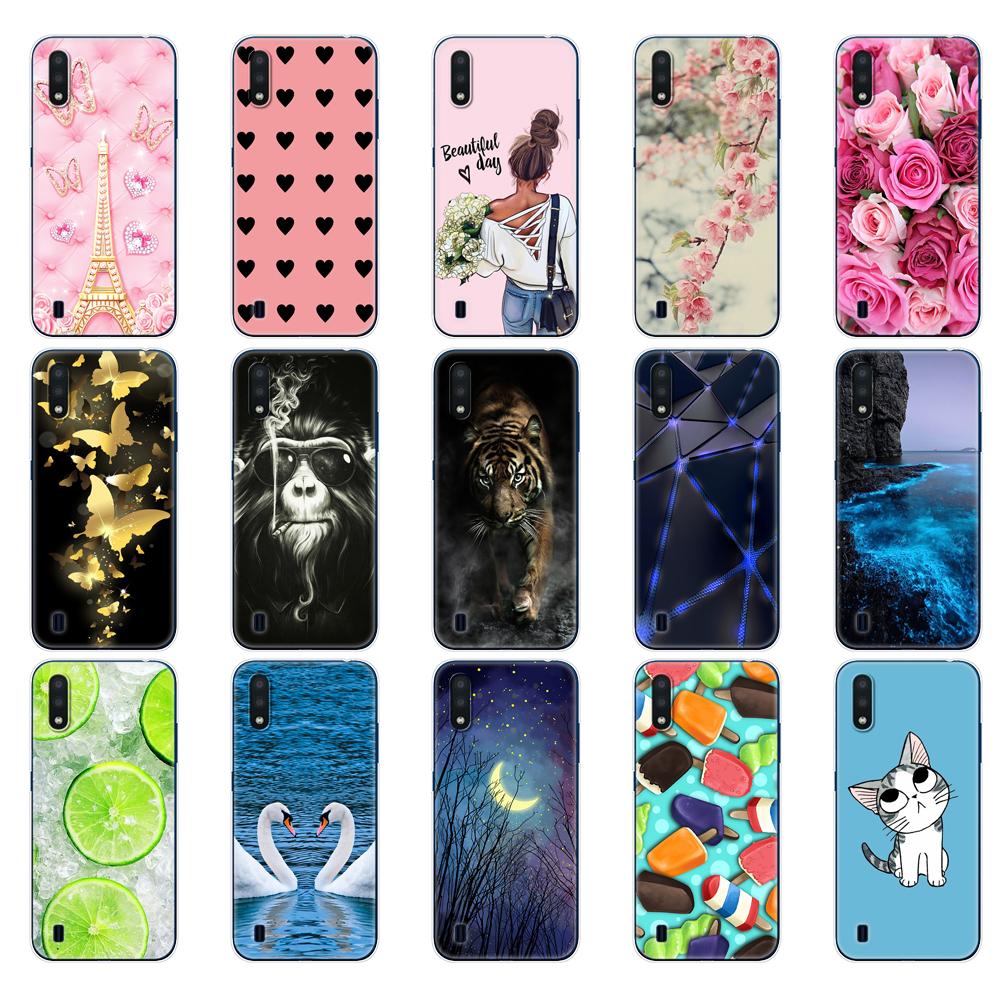 For Samsung M01 Case 5.7" Soft Silicon Tpu Cover For Samsung Galaxy M01 M 01 SM-M015FZBDSER M015 Phone Back Shell Bumper Funda