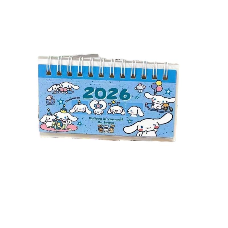 

Cute Cartoon 2026 Colorful Sanrio Small Desk Calendar Desktop Ornament Creative Calendar Planner Desktop Office Stationery Gifts