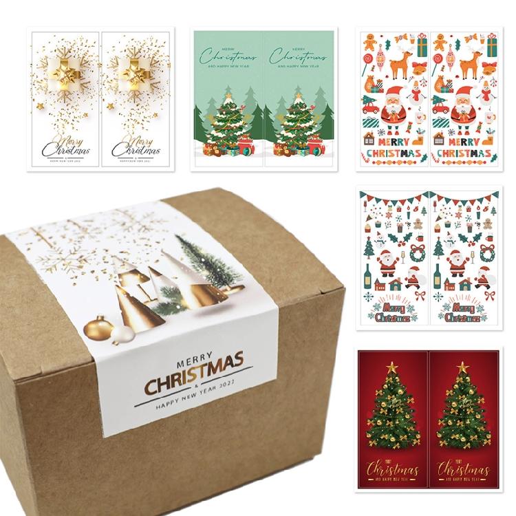 50 Blatt Frohe Weihnachten Siegelaufkleber Geschenkpapieretikett Aufkleber Geschäftsbedarf