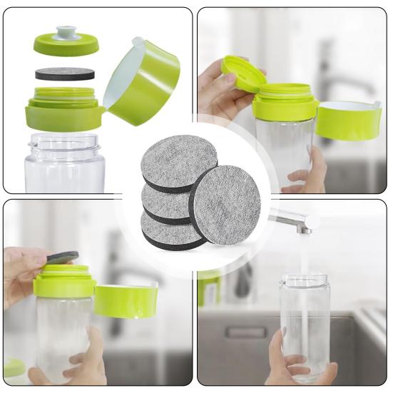 Micro Disc Water Filter Replacements for Brita Activated Carbon Water Filter Disc Water Pitcher Filter for Travel Bottles Removes Chlorine Metals