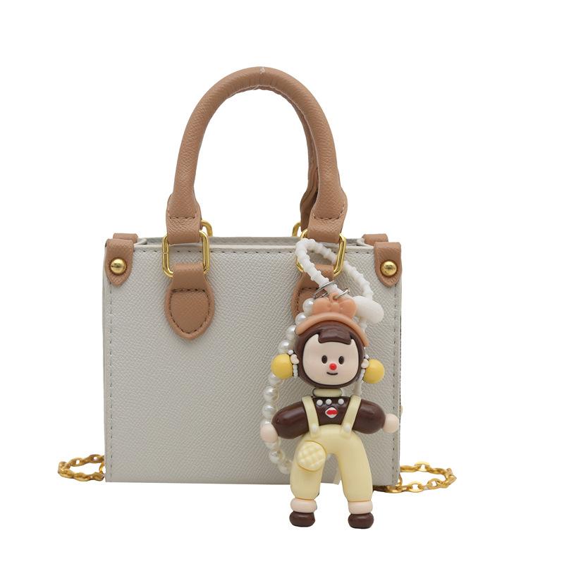 

Модная Удобная Ретро Ручная Детская Милая Квадратная Сумка с Усиленными Швами OffWhite