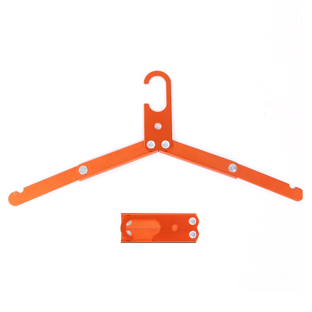 Travel Hanger Foldable Design Aluminium Alloy High Strength Light Weight Folding Clothes Hanger for Home Tirp Orange