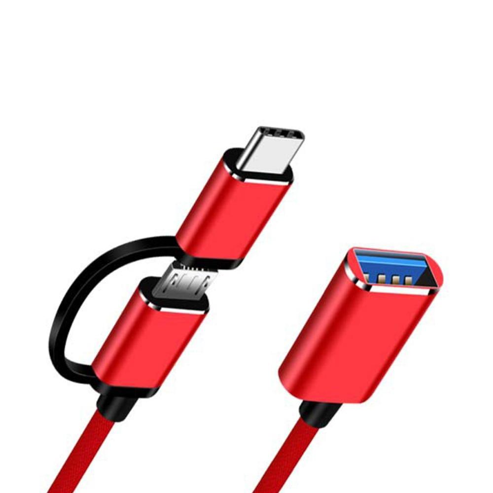 Type C 2 in 1 OTG Type C Cable Adapter USB A 2 in 1 USB C Adapter Cable  for PC/Laptop/Phone