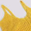 Women's Crochet Bodycon Dress Summer Knit Sleeveless Tank Dress High Slit Midi Dress Beach Cover Up Hollow Out Sundress