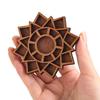 D5 Miniature Figurines Trinket Shelf Wood Mandala Crystal Stone Mineral Specimen Display Storage Box Candy Toy Scene Decor Tray