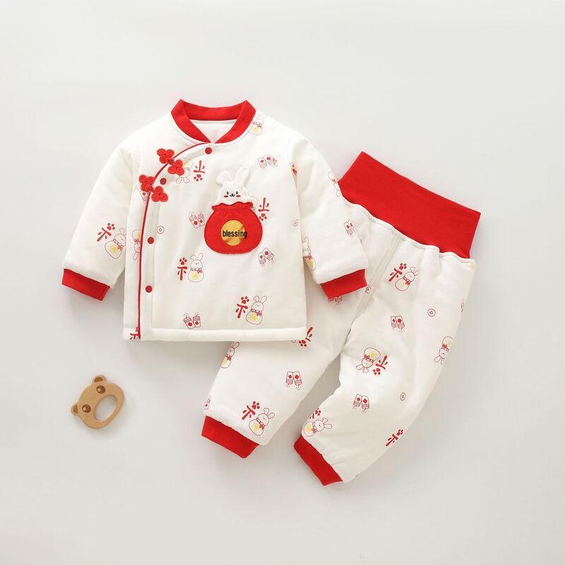 Little Sheep Dudu Padded High-Waist Baby Pajama Set 73
