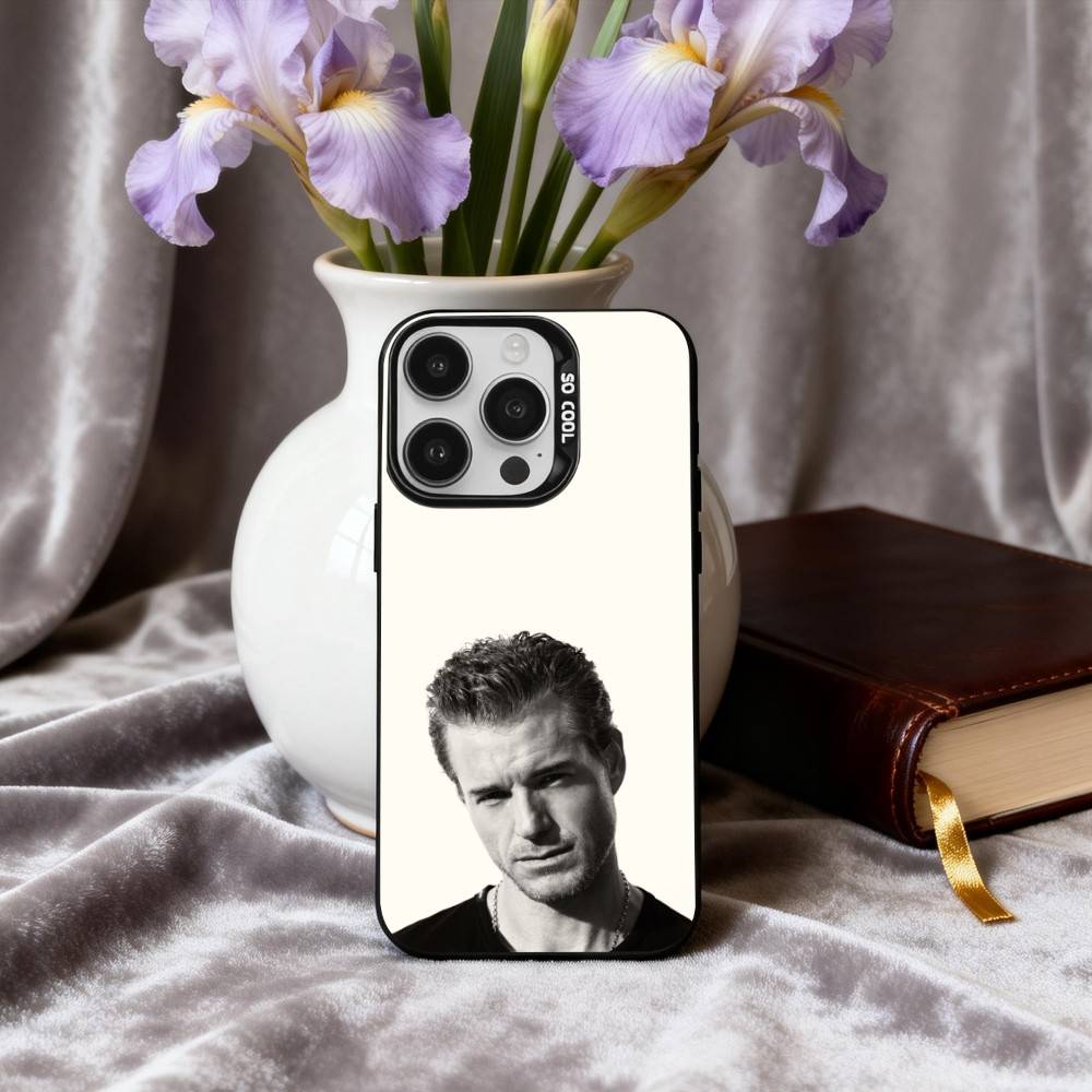Actor E-Eric D-Dane Phone Case For iPhone17,16,15,14,13,12,11 Plus,Pro Max Black Candy Silver Phone Case