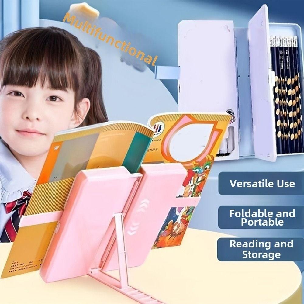 Multifunctional Reading Stand Pencil Case Double-Layer Multi-Functional Pencil Case Classroom
