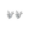 S925 Sterling Silver Forest Deer Stud Earrings - Versatile Elf Antler Design